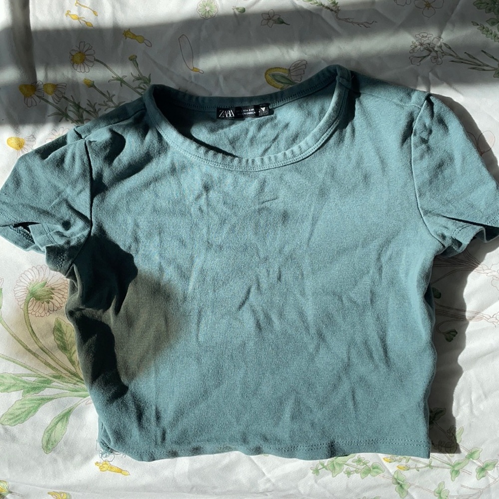 Green Crop Top
